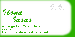 ilona vasas business card